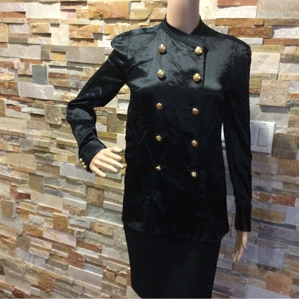 BAIMAIN x H&M Silk Military Shirt with Cold-Tone Bottoms